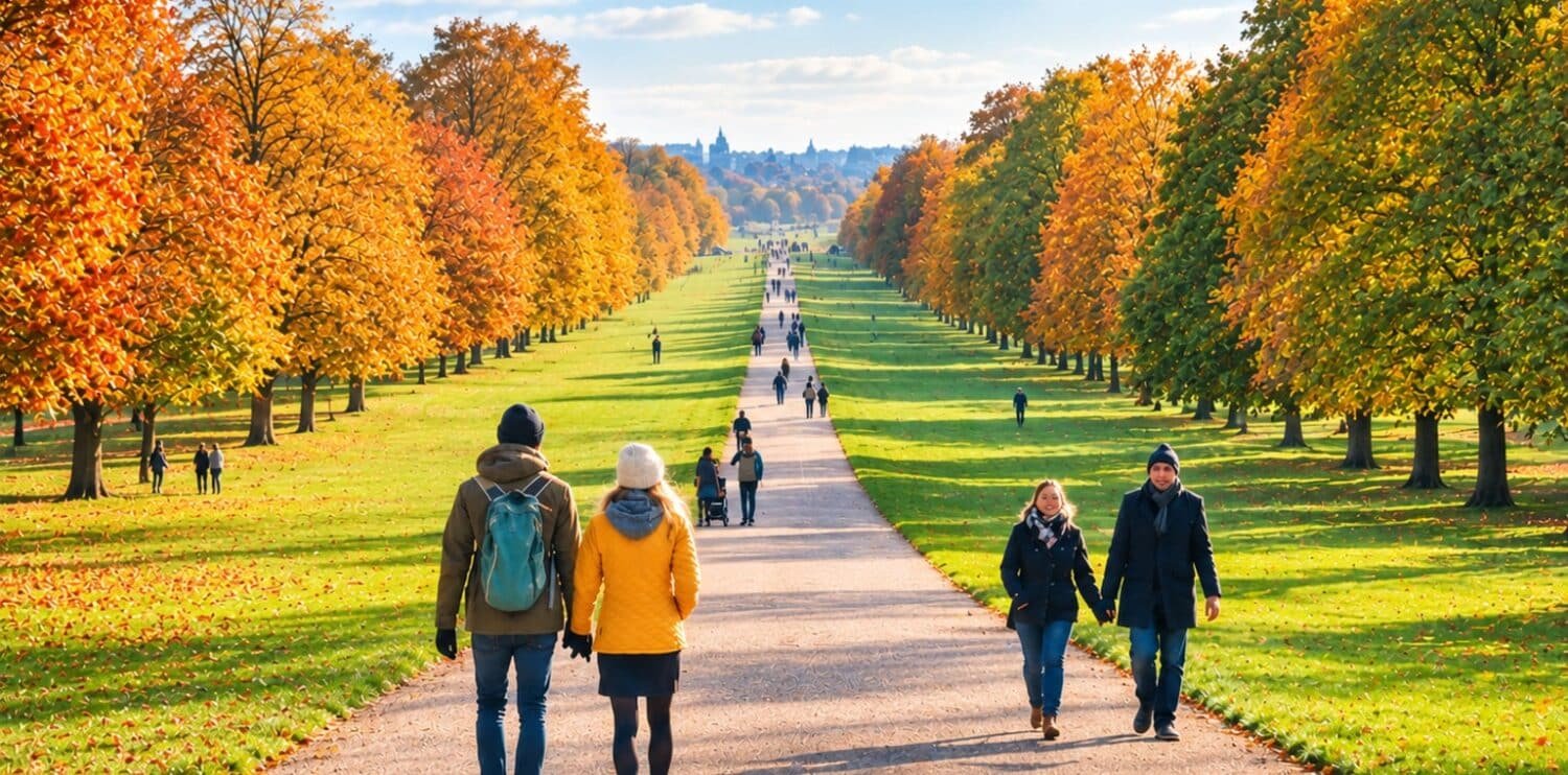 Autumn walk in the park