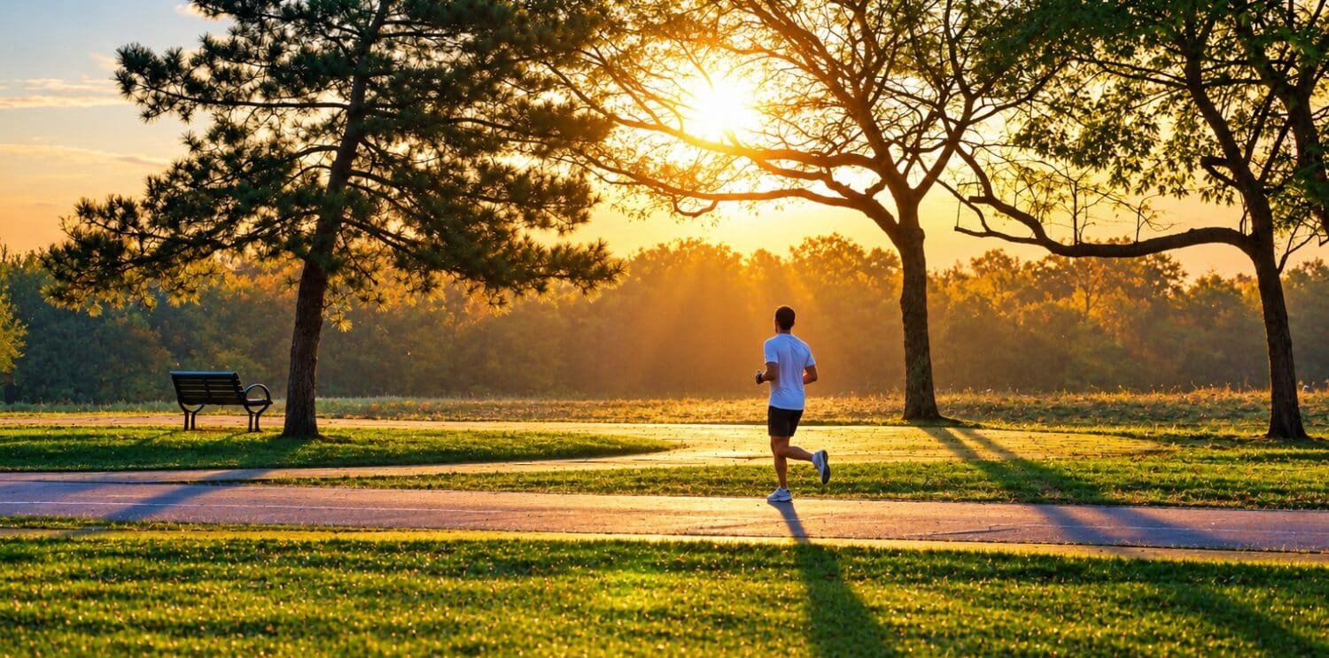 Morning run in the park